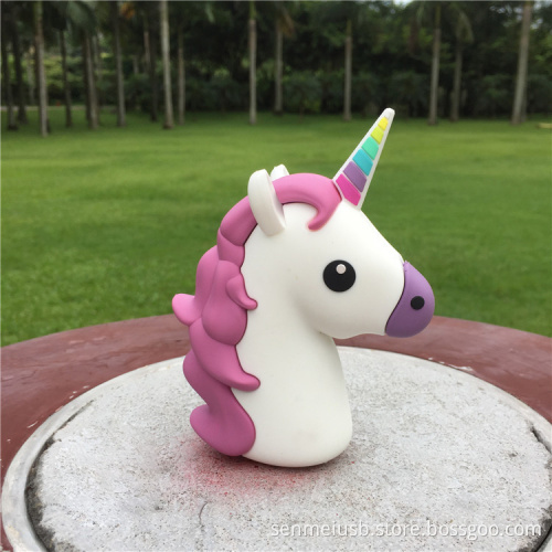 PVC unicorn power bank for gift